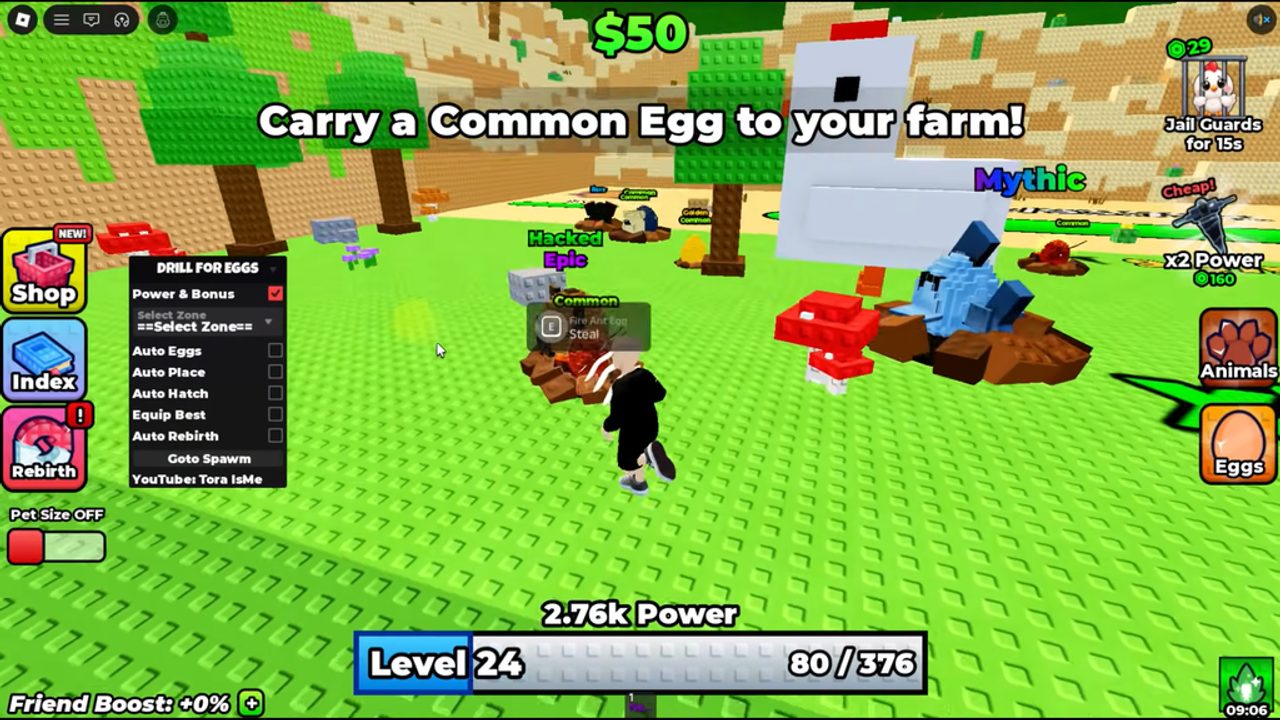 Drill for Eggs farm base with pets generating Cash after hatching eggs